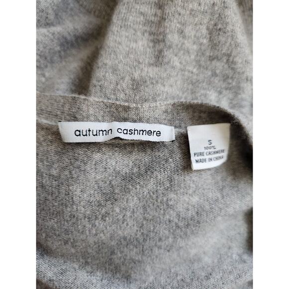 Autumn Cashmere Gray Sweater Womens Small Cardigan Pure Long Pockets Lightweight - Picture 5 of 6